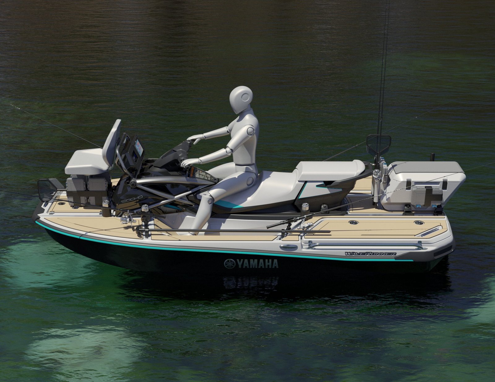 Yamaha Crosswave Rendering Fishing Setup Marine Design by ROBRADY